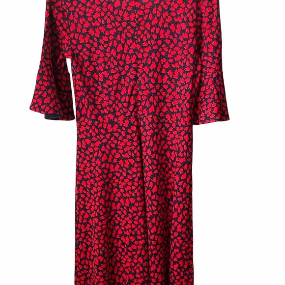Floral Red Dress Size 2 - Picture 2 of 4